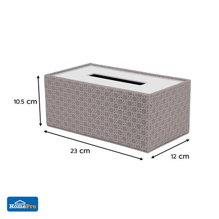 กล่องทิชชู่แผ่น PVC KECH PETRA สีเทา_5