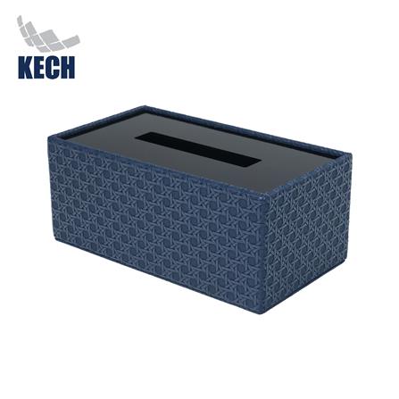 กล่องทิชชู่แผ่น PVC KECH PETRA สีน้ำเงิน_0