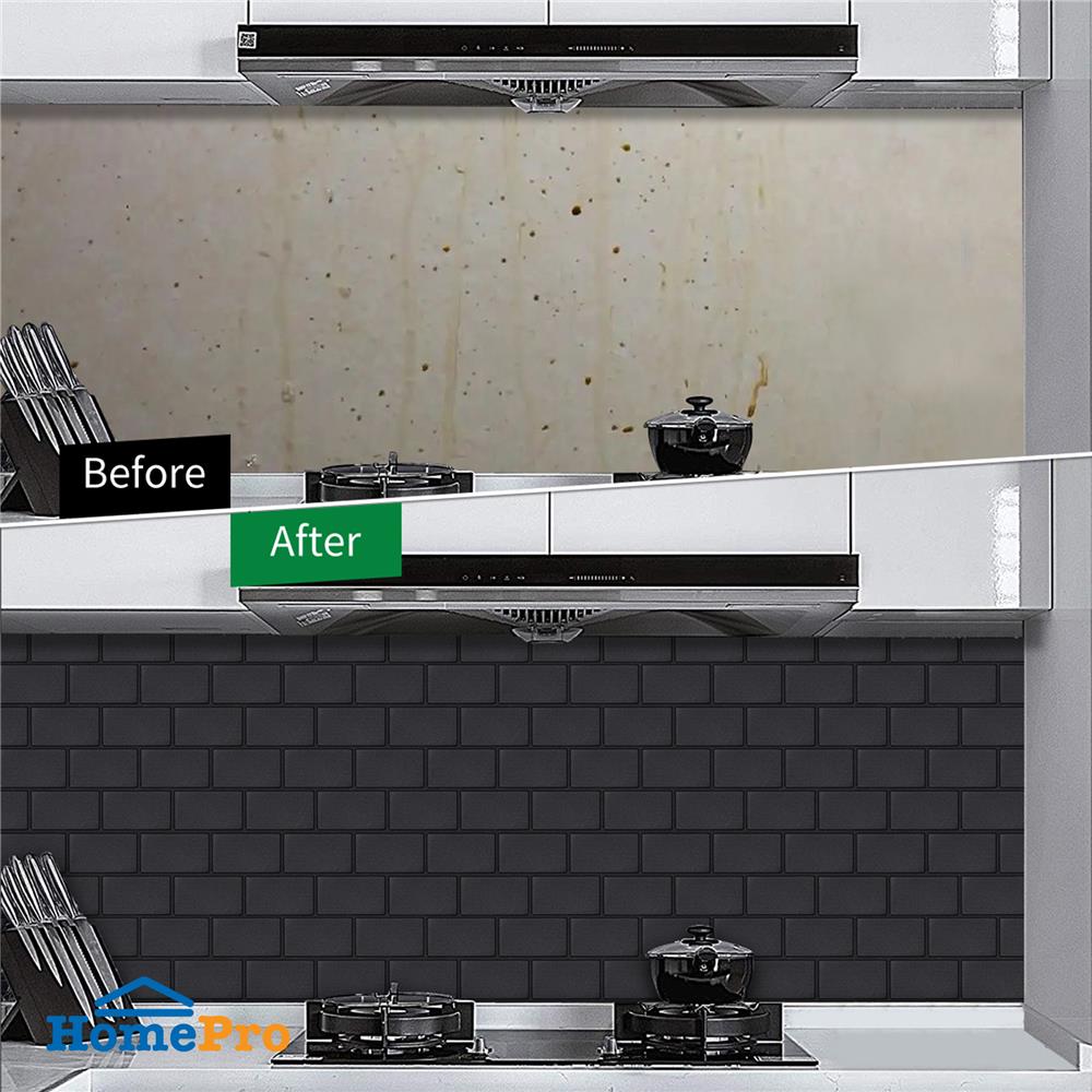 สติ๊กเกอร์ D.I.Y HOME LIVING STYLE MATT 30x30 ซม. สีดำ (แพ็ก 4 ชิ้น)