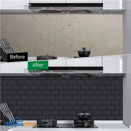 สติ๊กเกอร์ D.I.Y HOME LIVING STYLE MATT 30x30 ซม. สีดำ (แพ็ก 4 ชิ้น)_2