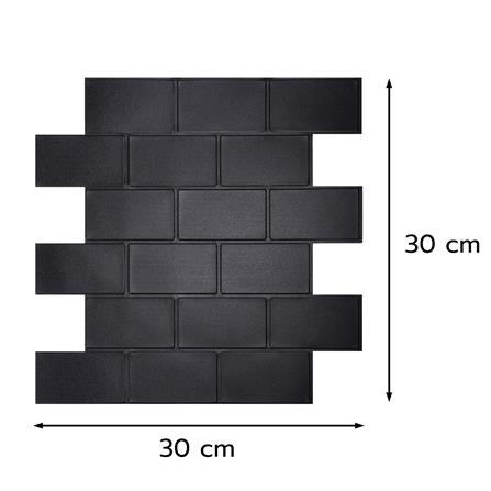สติ๊กเกอร์ D.I.Y HOME LIVING STYLE MATT 30x30 ซม. สีดำ (แพ็ก 4 ชิ้น)_5