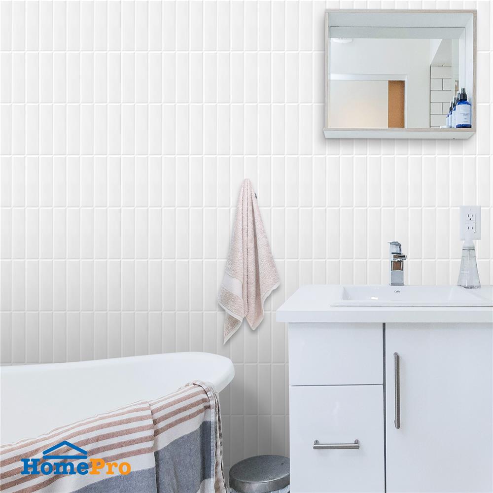 สติ๊กเกอร์ D.I.Y HOME LIVING STYLE GLOSSY 22x29 ซม. สีขาว (แพ็ก 4 ชิ้น)