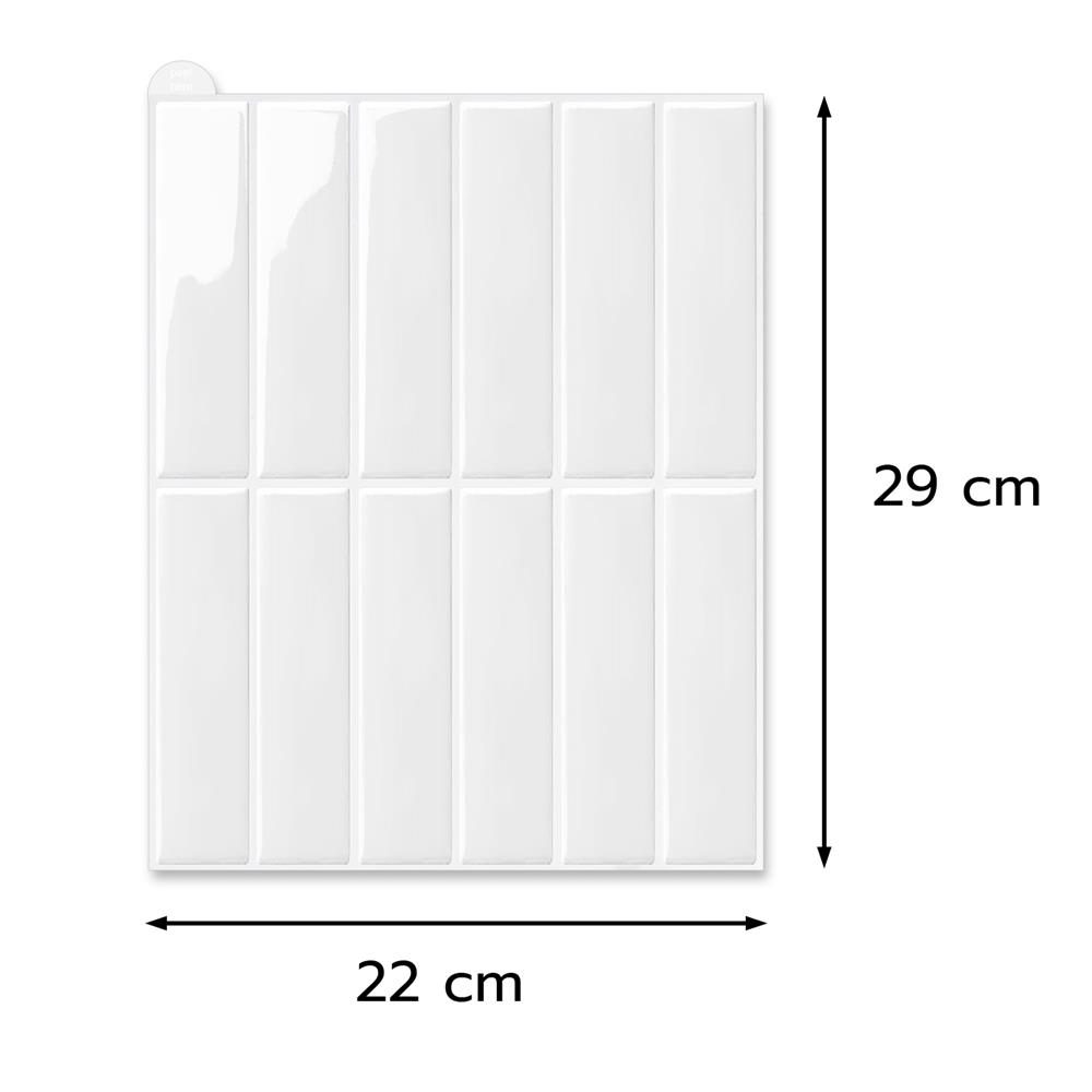 สติ๊กเกอร์ D.I.Y HOME LIVING STYLE GLOSSY 22x29 ซม. สีขาว (แพ็ก 4 ชิ้น)