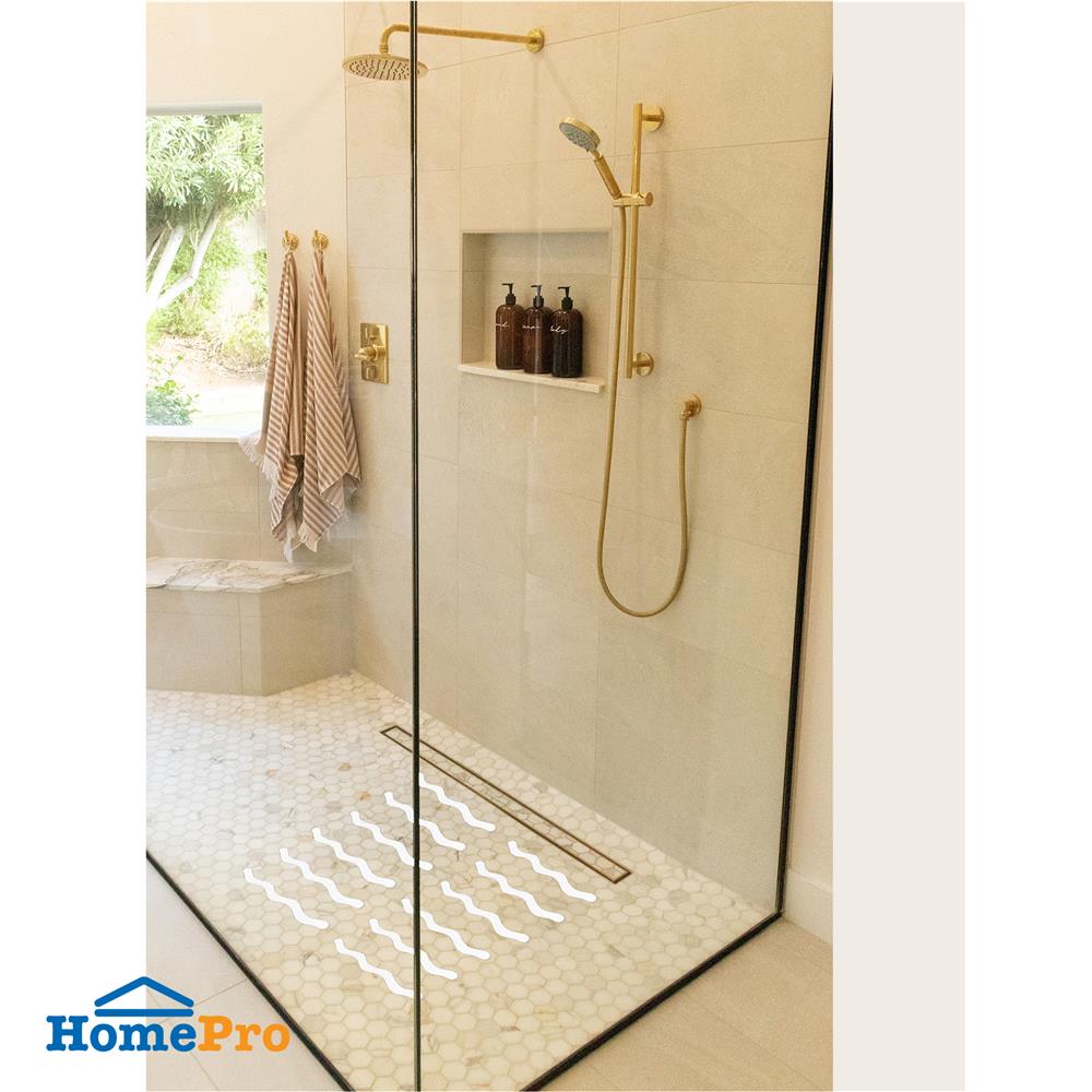 สติ๊กเกอร์ HOME LIVING STYLE ANTI-SLIP 20x2 ซม. สีขาว (แพ็ก 24 ชิ้น)