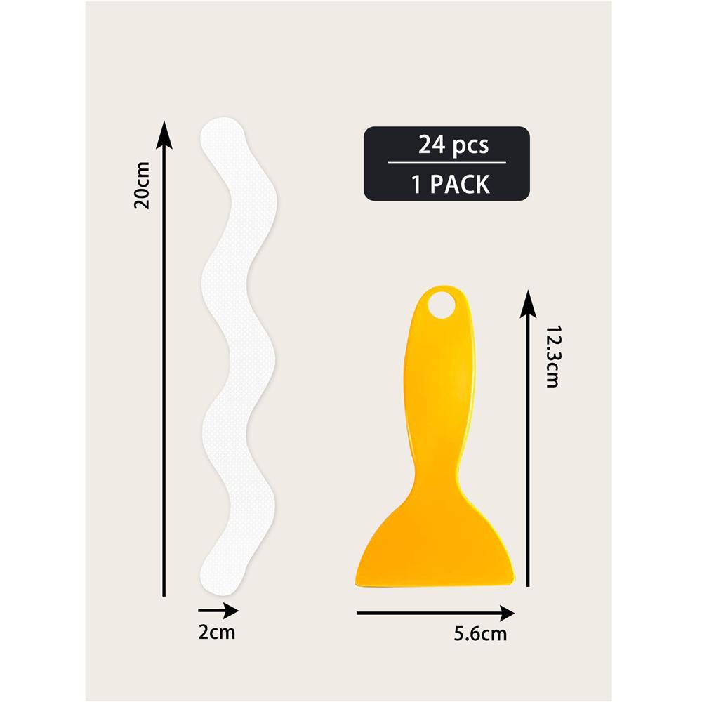 สติ๊กเกอร์ HOME LIVING STYLE ANTI-SLIP 20x2 ซม. สีขาว (แพ็ก 24 ชิ้น)