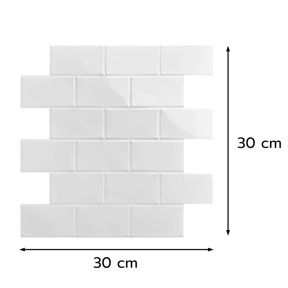 สติ๊กเกอร์ D.I.Y HOME LIVING STYLE MATT 30x30 ซม. สีขาว (แพ็ก 4 ชิ้น)