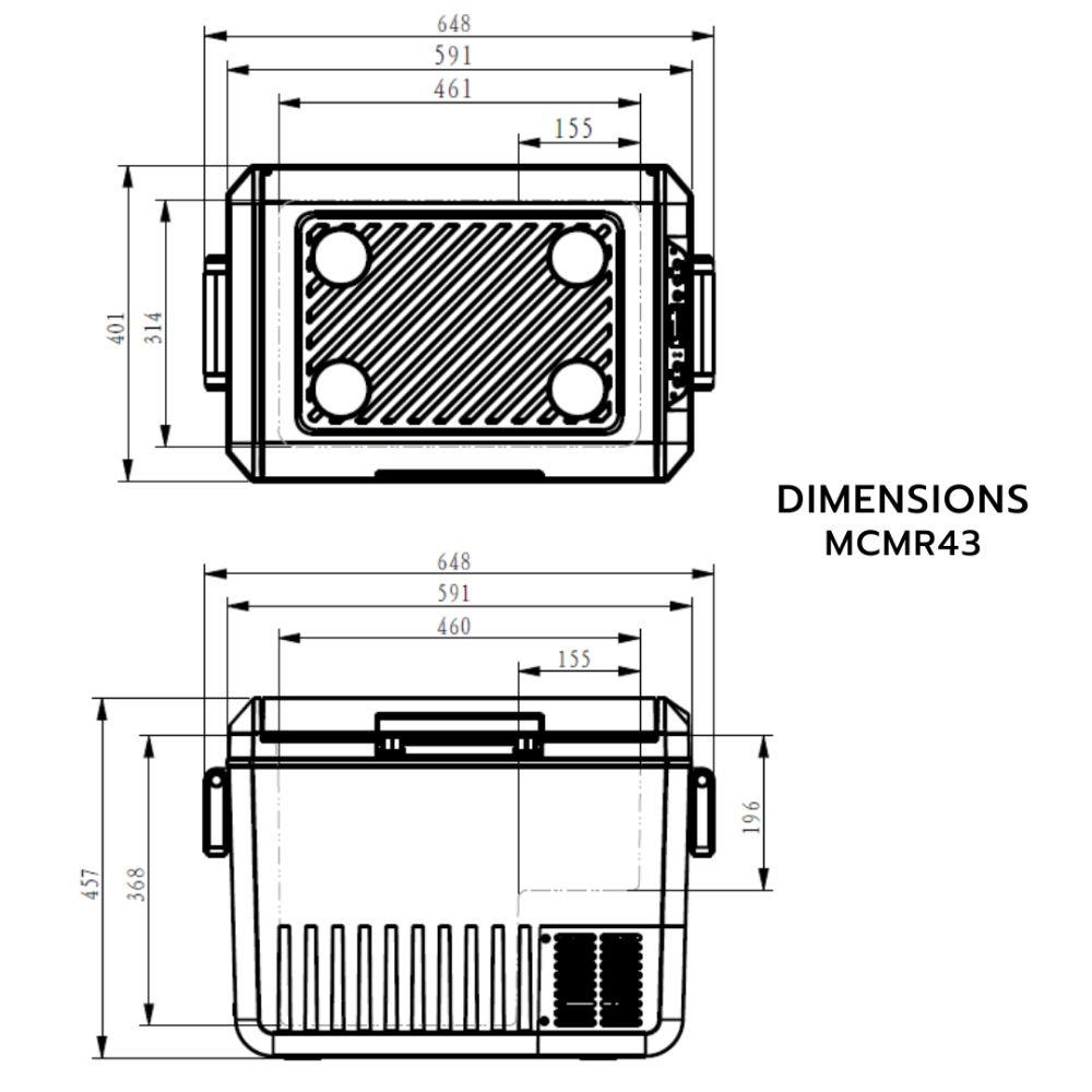 ตู้แช่แข็งพกพา MYCOOLMAN MCMR43 43 ลิตร สีเขียว/น้ำตาล