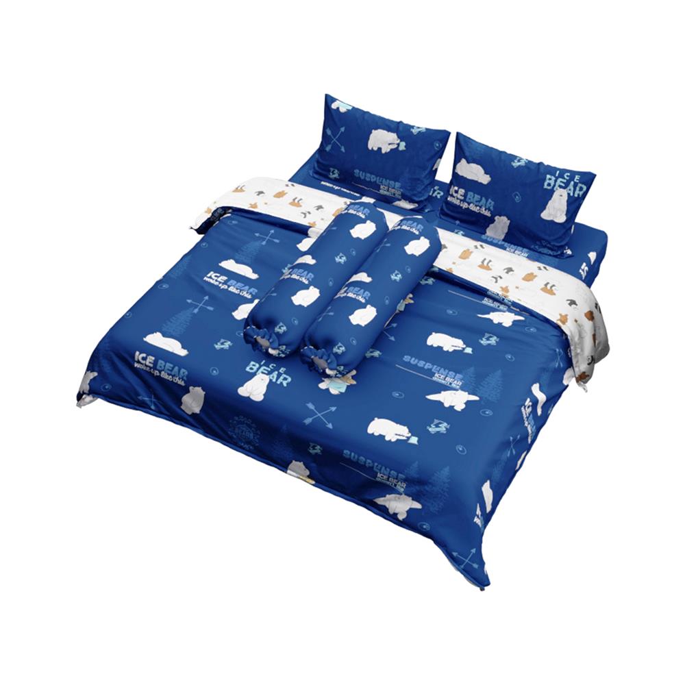 ชุดผ้าปูที่นอน 6 ฟุต (ชุด 6 ชิ้น) PERICO WE BARE BEARS P053