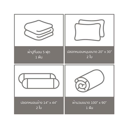 ชุดผ้าปูที่นอน 5 ฟุต (ชุด 6 ชิ้น) PERICO WE BARE BEARS P051_5