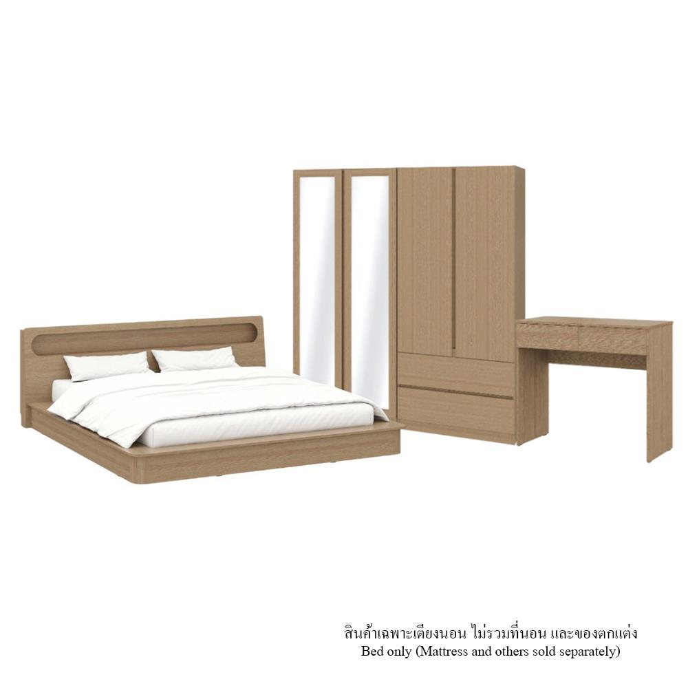 ชุดห้องนอน 6 ฟุต KONCEPT TOMO 59064226 สีแคชชูโอ๊ค