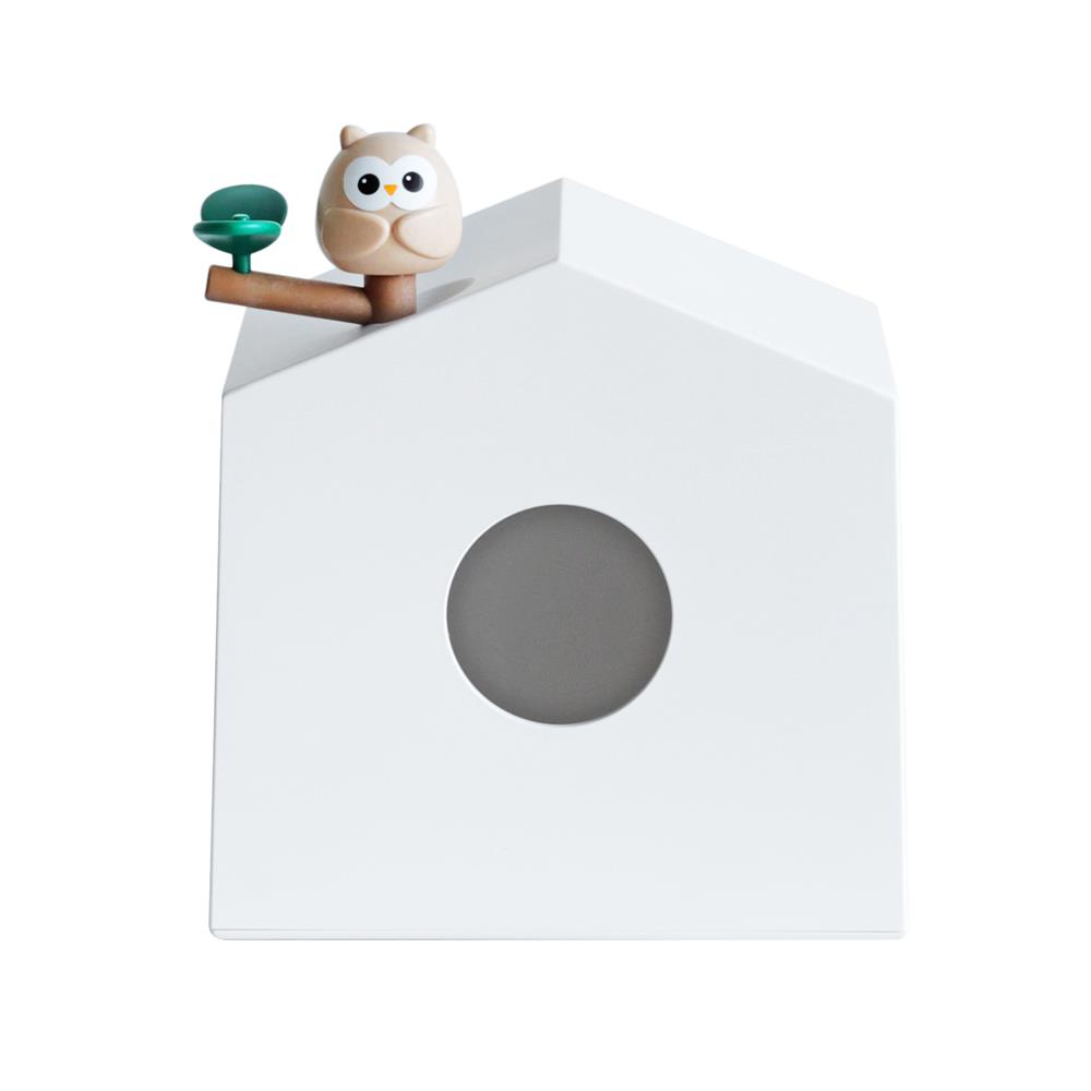 กล่องทิชชู่ป๊อปอัพ MINIMAL SCULPT OWL FRIEND สีขาว
