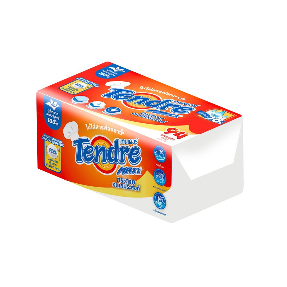 กระดาษอเนกประสงค์ TENDRE INTERFOLD 94 แผ่น (แพ็ก 3+1)