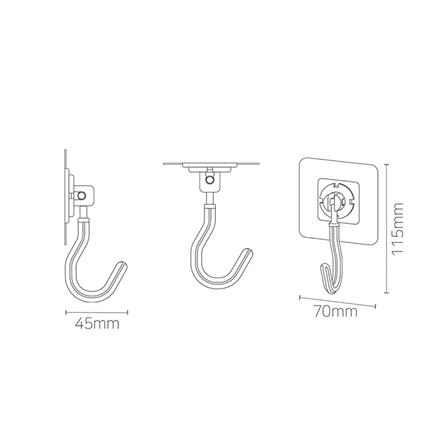 ขอแขวนใหญ่ DEHUB VOH13-CW70 สีขาว_4