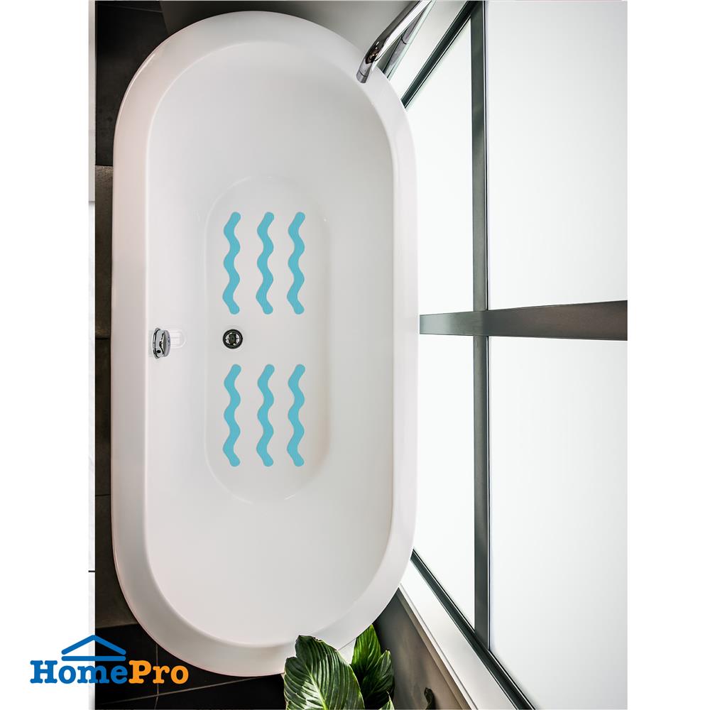 สติ๊กเกอร์ HOME LIVING STYLE ANTI-SLIP 20x2 ซม. สีฟ้า (แพ็ก 24 ชิ้น)