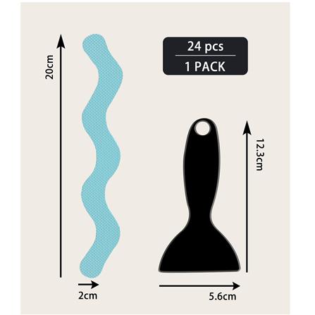 สติ๊กเกอร์ HOME LIVING STYLE ANTI-SLIP 20x2 ซม. สีฟ้า (แพ็ก 24 ชิ้น)_5