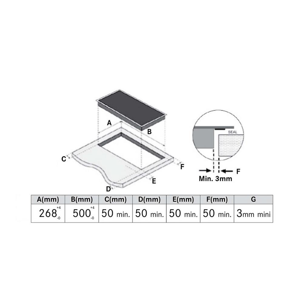 เตาฝัง+เครื่องดูดควัน FRANKE FIH3210+FTC601 BK/GL