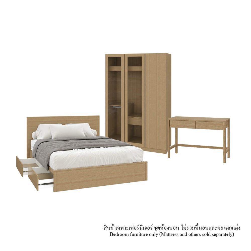 ชุดห้องนอน 5 ฟุต KONCEPT TIMBUR 59062086 สีแคชชูโอ๊ค