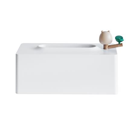 กล่องทิชชู่แผ่น MINIMAL SCULPT OWL FRIEND สีขาว_1