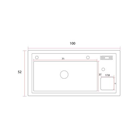 ซิงค์ฝัง 1 หลุม S-FLO NL0103 HM-10052 สีดำ_2