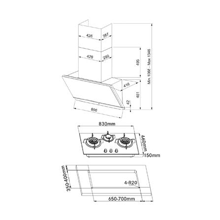เตาฝัง+เครื่องดูดควัน FRANKE FG8318NX+FC988NX_5