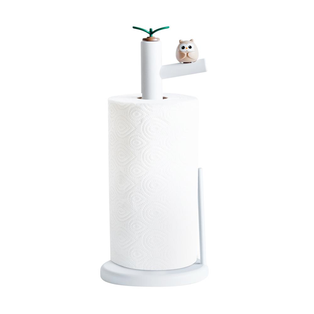 ที่ใส่ทิชชู่ม้วน MINIMAL SCULPT OWL FRIEND สีขาว