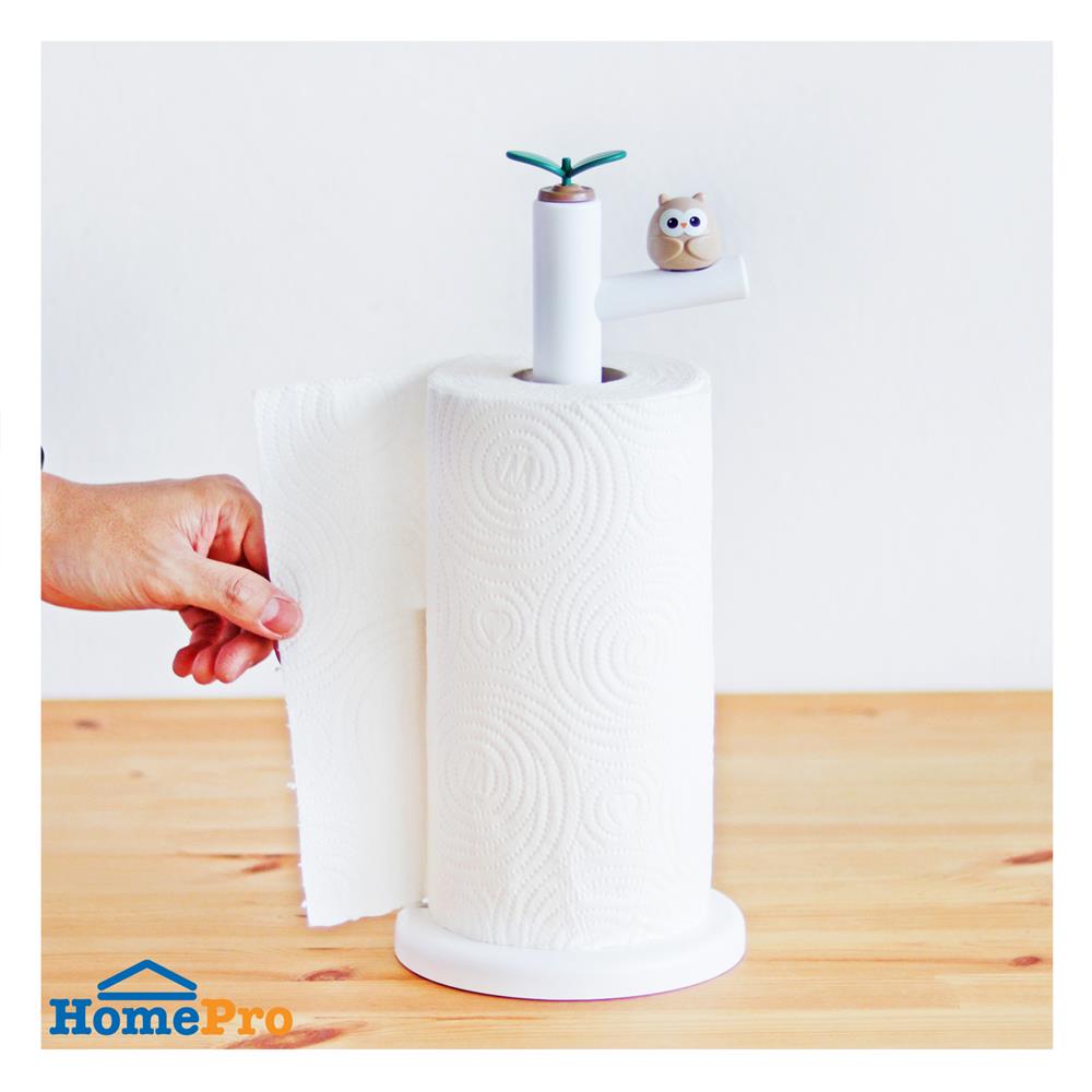 ที่ใส่ทิชชู่ม้วน MINIMAL SCULPT OWL FRIEND สีขาว