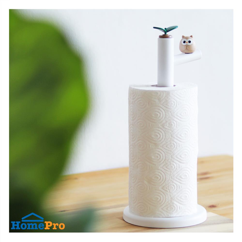 ที่ใส่ทิชชู่ม้วน MINIMAL SCULPT OWL FRIEND สีขาว