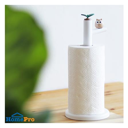 ที่ใส่ทิชชู่ม้วน MINIMAL SCULPT OWL FRIEND สีขาว_5