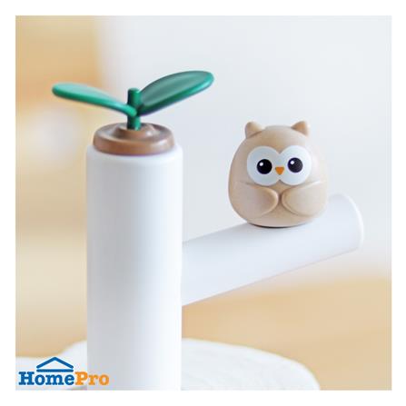 ที่ใส่ทิชชู่ม้วน MINIMAL SCULPT OWL FRIEND สีขาว_7