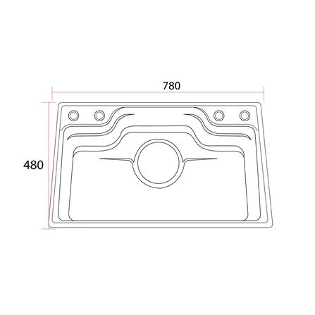ซิงค์ฝัง 1 หลุม S-FLO NL0108 SF-21 7848ST สีเงิน_1