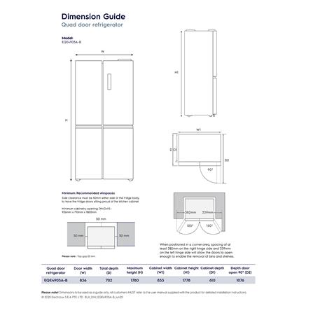 ตู้เย็น MULTI DOOR ELECTROLUX EQE4905A-B 17.5 คิว กระจกดำ_6