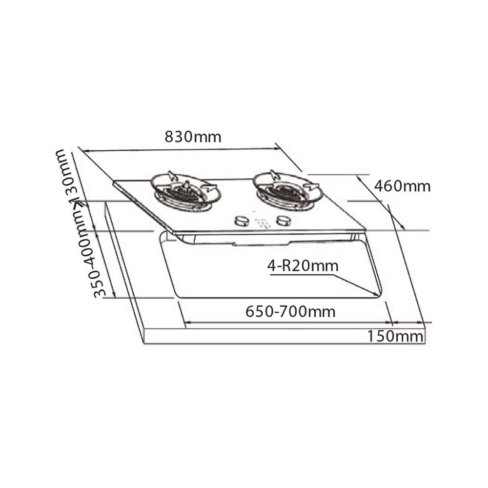 เตาฝัง+เครื่องดูดควัน FRANKE FG8268NX+FT966NX