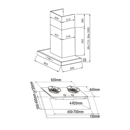 เตาฝัง+เครื่องดูดควัน FRANKE FG8268NX+FT966NX_4