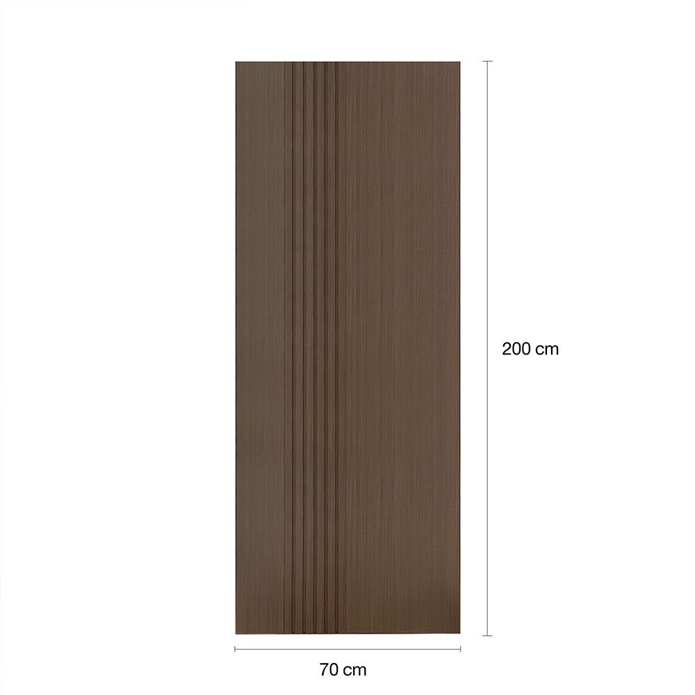 ประตูภายใน WPC ไม่เจาะลูกบิด LINEDEKOR IN01-08 70x200 ซม. สีโอ๊ค