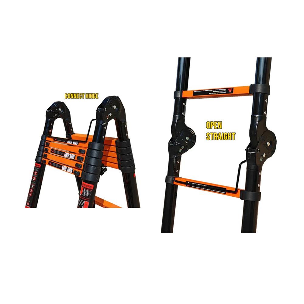 บันไดอเนกประสงค์ปรับแบบ BARCO 2x7 14 ขั้น สีดำ