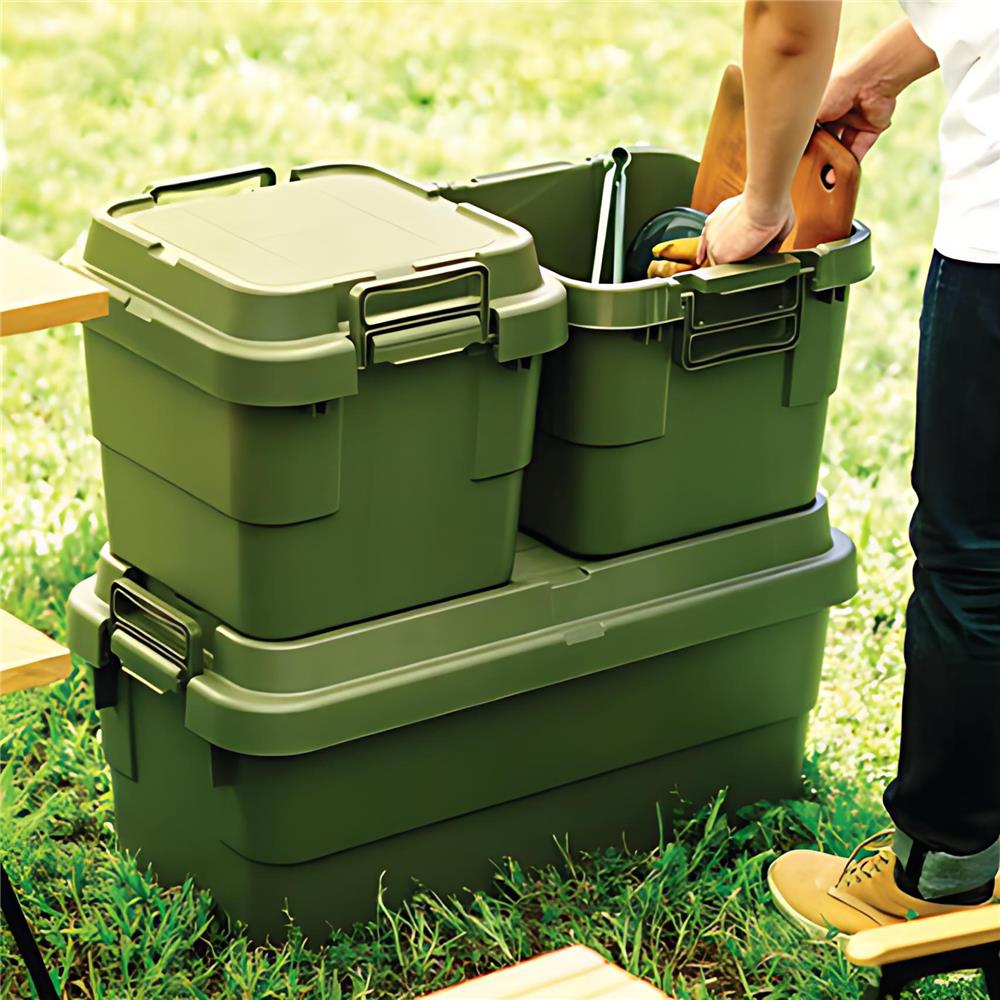 กล่องเครื่องมือ DIY TRUSCO ODCF-20 20 ลิตร สีเขียวมะกอก