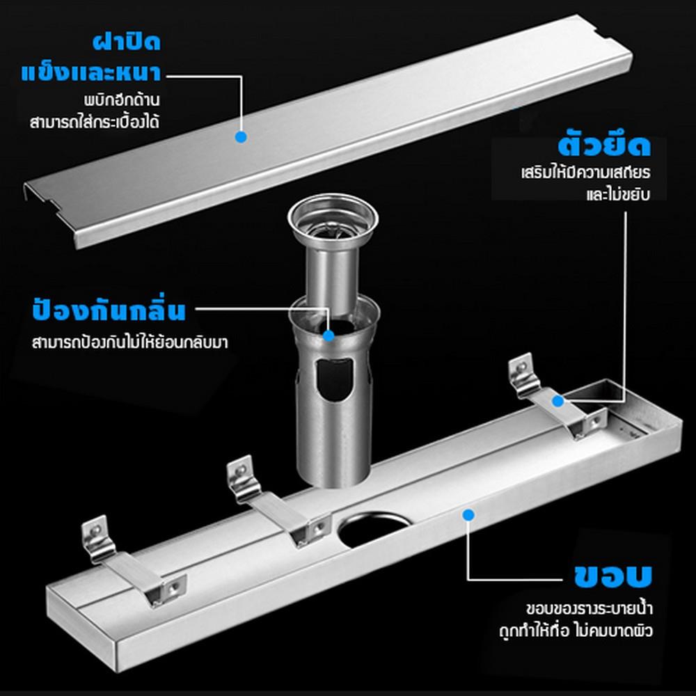 รางน้ำทิ้ง CASSA CL0203 100 ซม. สีเงิน