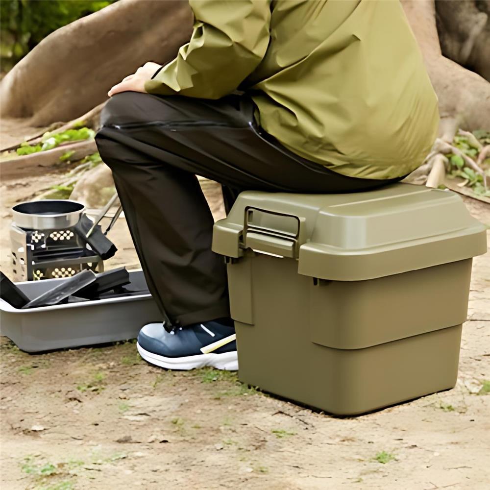 กล่องเครื่องมือ DIY TRUSCO ODC-50 50 ลิตร สีเขียวมะกอก