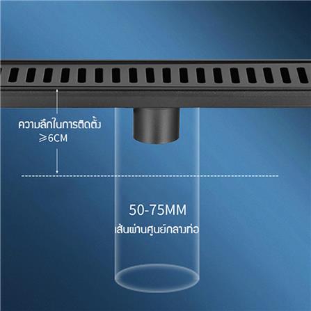รางน้ำทิ้ง CASSA CL0157 60 ซม. สีดำ_3