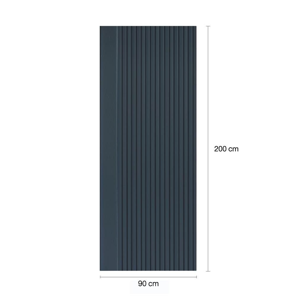 ประตูภายในโพลีสไตรีน ไม่เจาะลูกบิด LINEDEKOR VERTICAL 90x200 ซม. สีน้ำเงิน