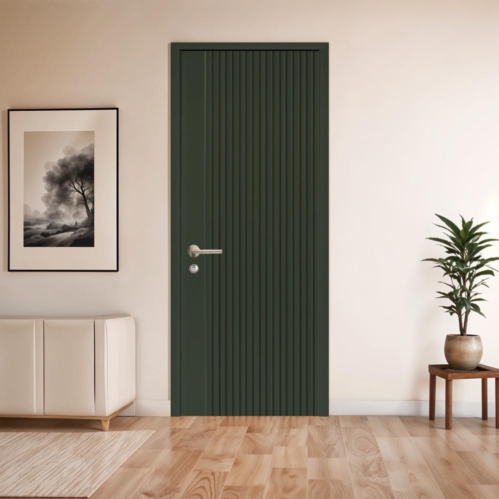 ประตูภายในโพลีสไตรีน ไม่เจาะลูกบิด LINEDEKOR VERTICAL 70x200 ซม. สีเขียว