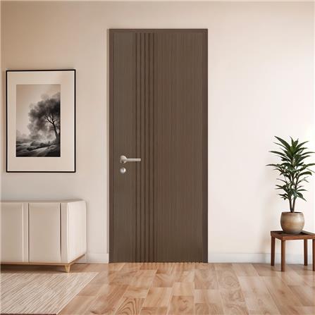 ประตูภายใน WPC ไม่เจาะลูกบิด LINEDEKOR IN01-08 80x200 ซม. สีโอ๊ค_2