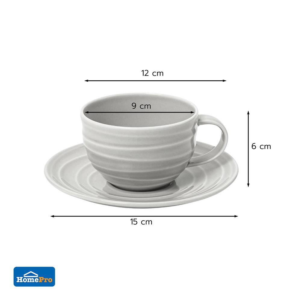 ชุดถ้วยกาแฟ FINE PORCELAIN 220 มล. KECH AQUA CURRANT