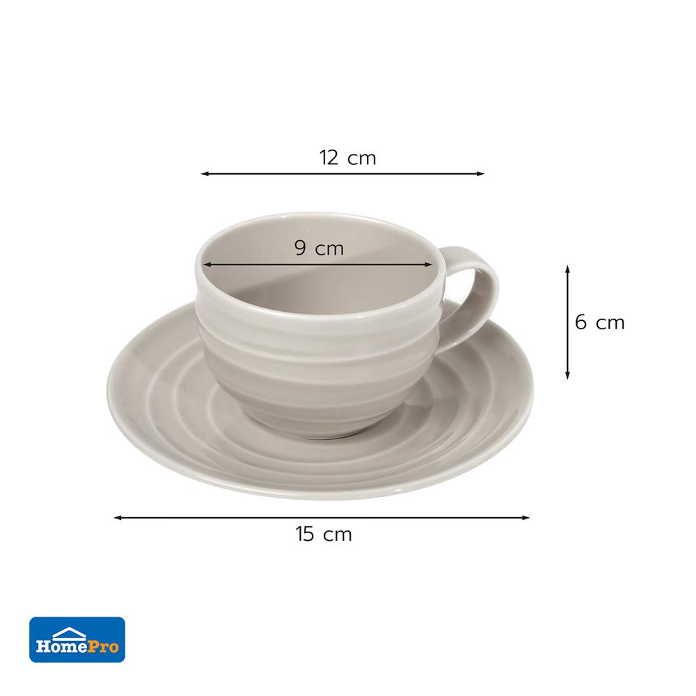 ชุดถ้วยกาแฟ FINE PORCELAIN 220 มล. KECH AQUA CURRANT