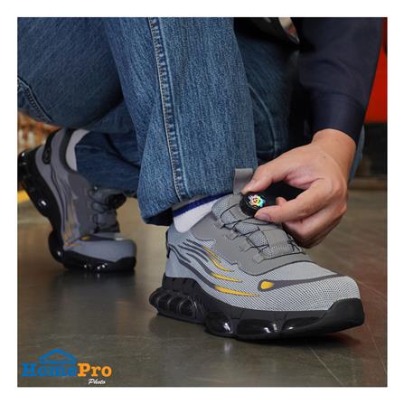 รองเท้านิรภัยผ้า พื้นยาง DEXZON Z02 เบอร์ 41 สีเทา_7