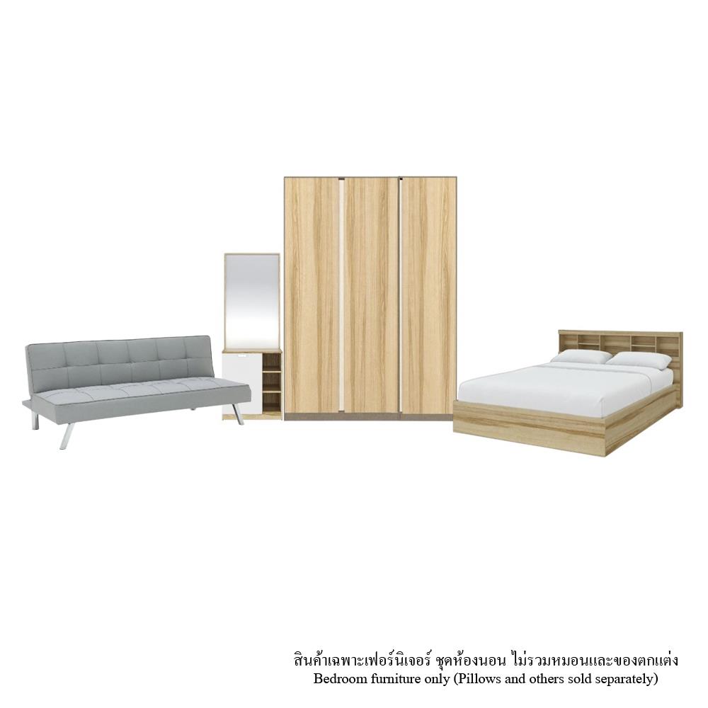 ชุดห้องนอน 6 ฟุต KONCEPT 19242247 สีลินด์เบิร์กโอ๊ค
