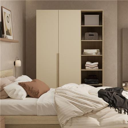 ตู้เสื้อผ้า 2 บานเปิด KONCEPT HANNIE 19242527 140 ซม. สีโซลิดโอ๊ค_3