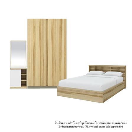 ชุดห้องนอน 6 ฟุต KONCEPT 19242247 สีลินด์เบิร์กโอ๊ค