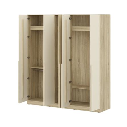 ตู้เสื้อผ้า 5 บานเปิด KONCEPT HANNIE 19242529 200 ซม. สีโซลิดโอ๊ค_1