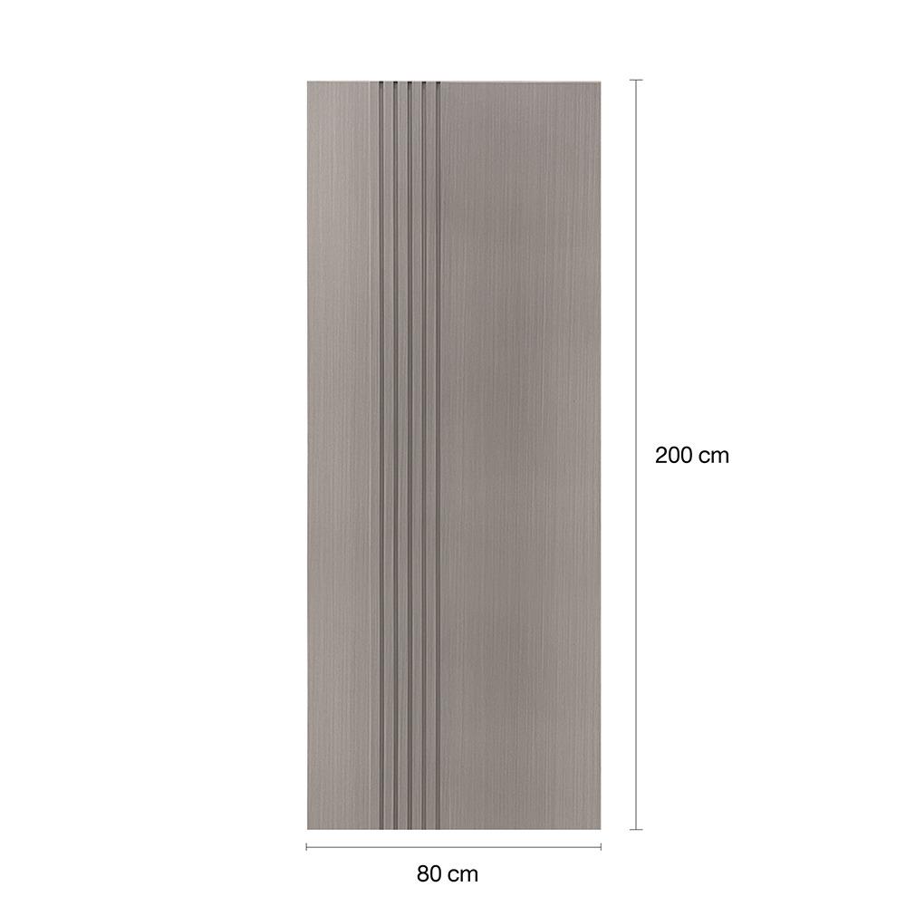 ประตูภายใน WPC ไม่เจาะลูกบิด LINEDEKOR IN01-09 80x200 ซม. สีเทา
